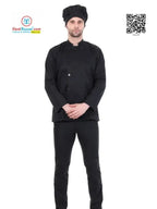 Chef Coat Black Plain