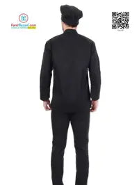 Chef Coat Black Plain