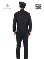 Chef Coat Black Plain