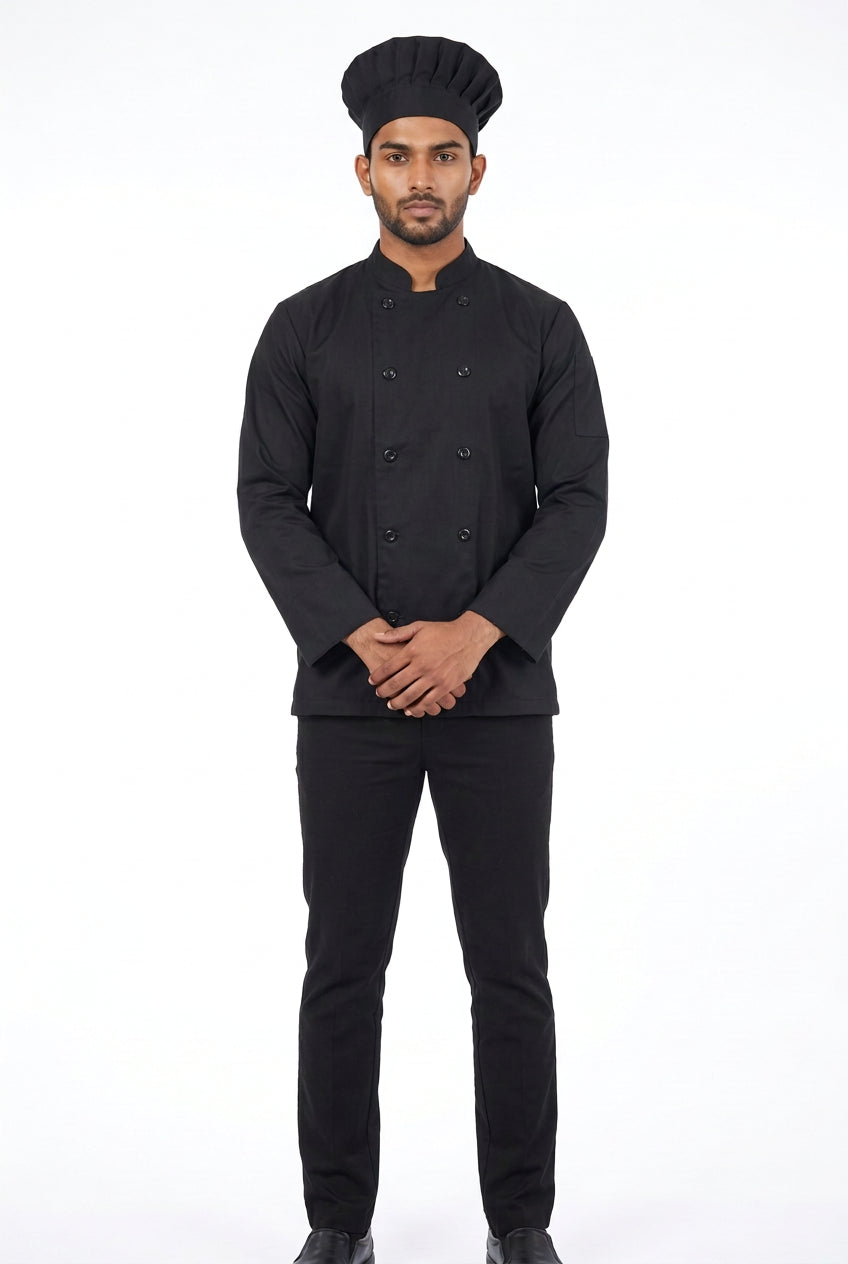 Chef Coat White With Full Pipene